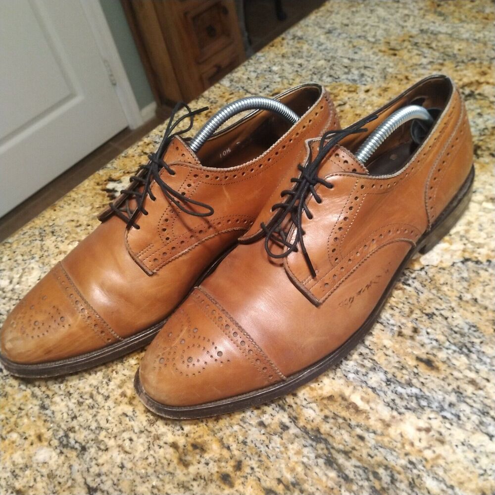 Allen Edmonds Sanford Lace Up Brown Oxford Dress Shoes 25595 Men's Size 10.5